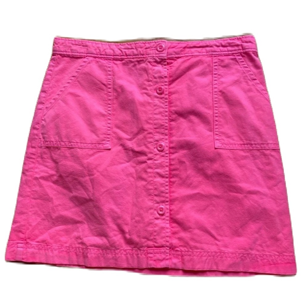 Vineyard Vines Girls Size‎ 14 Skirt Neon Pink Button Front Pocket Skirt Bright